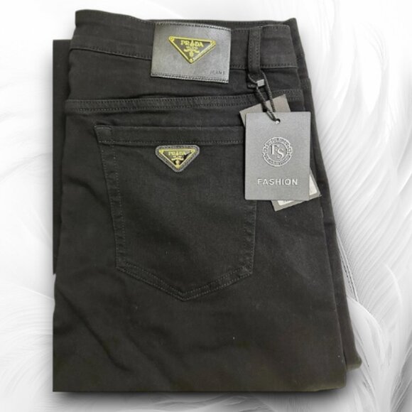 Black Men's Stretch Jeans Size: 38 - Picture 4 of 4